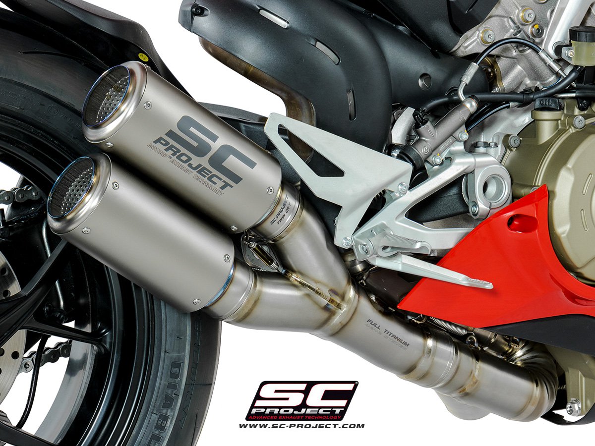 ducati panigale v4 exhaust sc-project slipon full system ecu